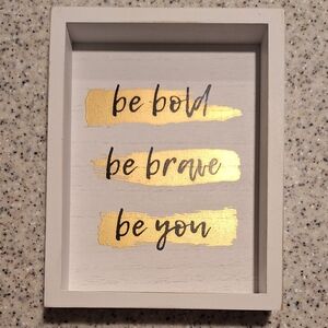 Inspirational Gold and White Wall Art